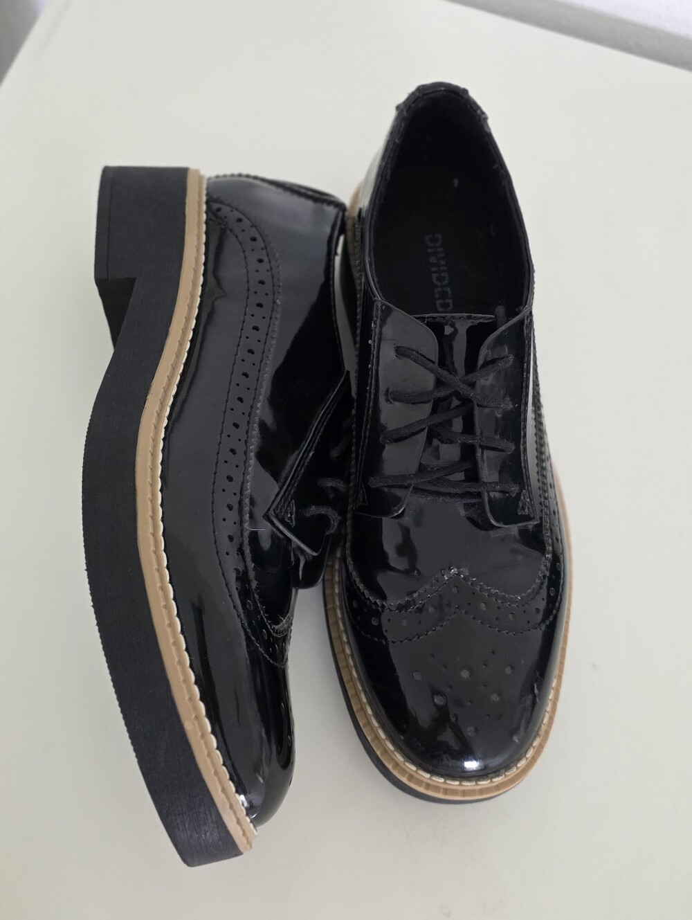 Lace up Black Oxford Shoes like New - Picture 4 of 5